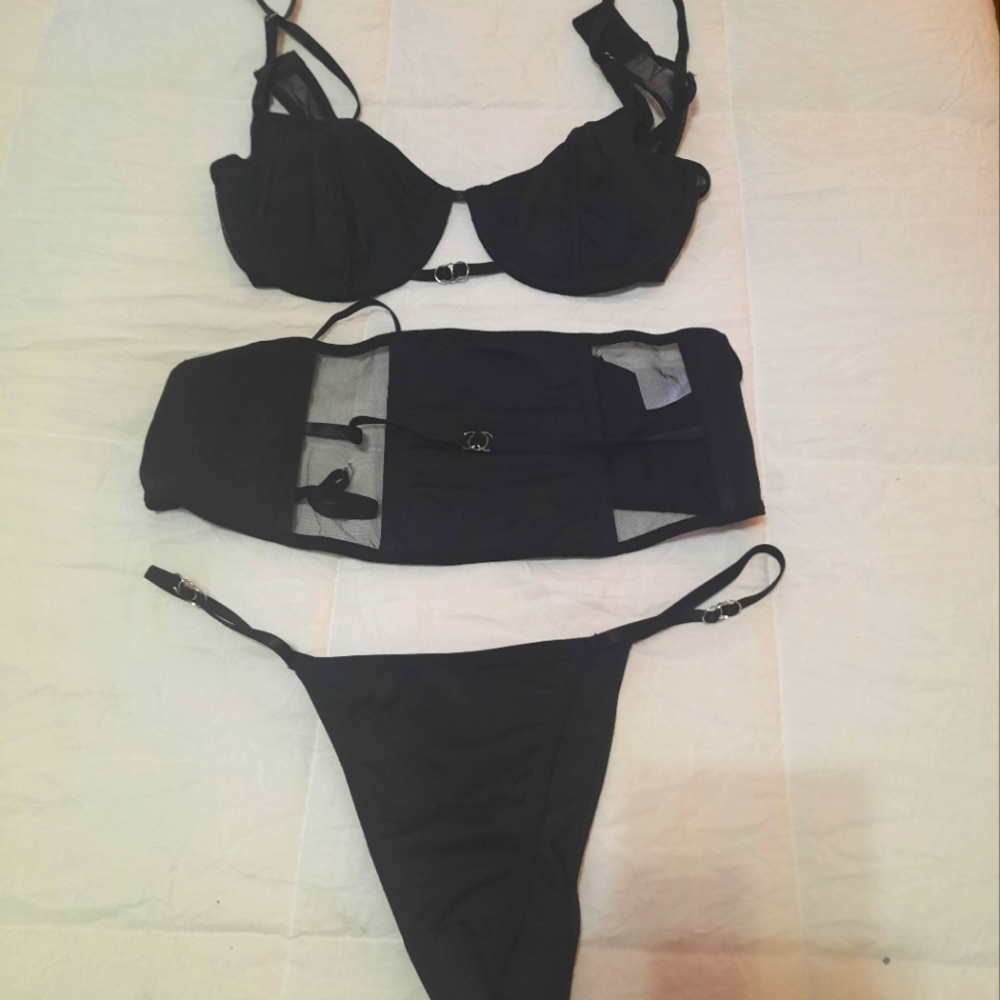 3 piece lingerie set
